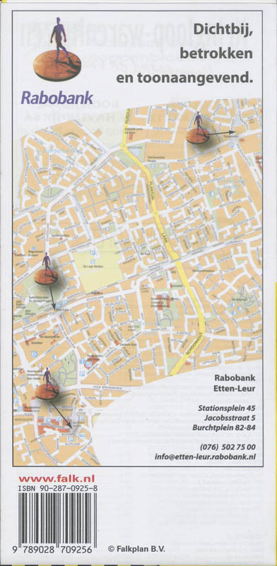 Achterkant van Etten-Leur plattegrond