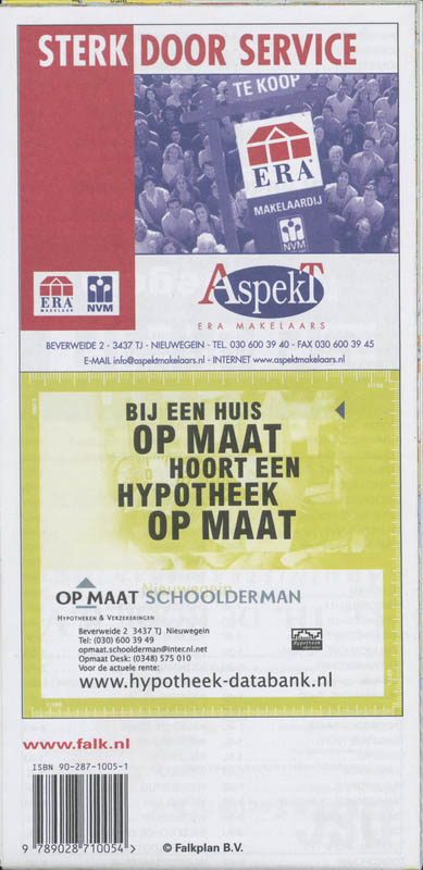 Achterkant van Nieuwegein plattegrond