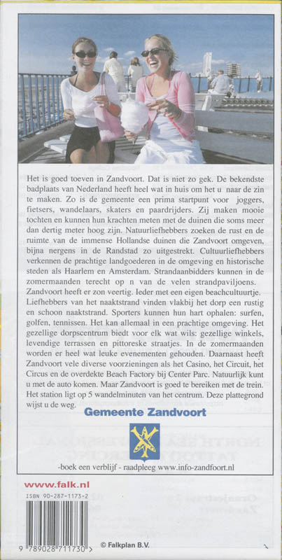 Achterkant van Zandvoort plattegrond