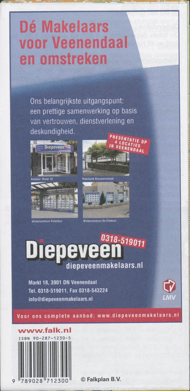 Achterkant van Veenendaal plattegrond