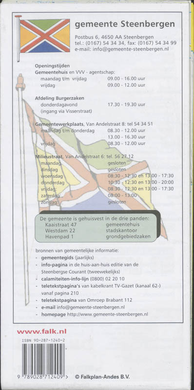 Achterkant van Steenbergen plattegrond