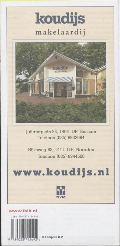 Achterkant van Bussum plattegrond