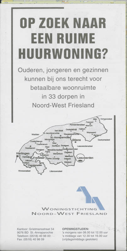 Achterkant van Ferwerderadiel / Leeuwaderadeel plattegrond