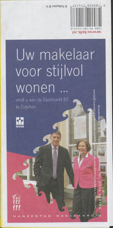 Achterkant van Zutphen plattegrond
