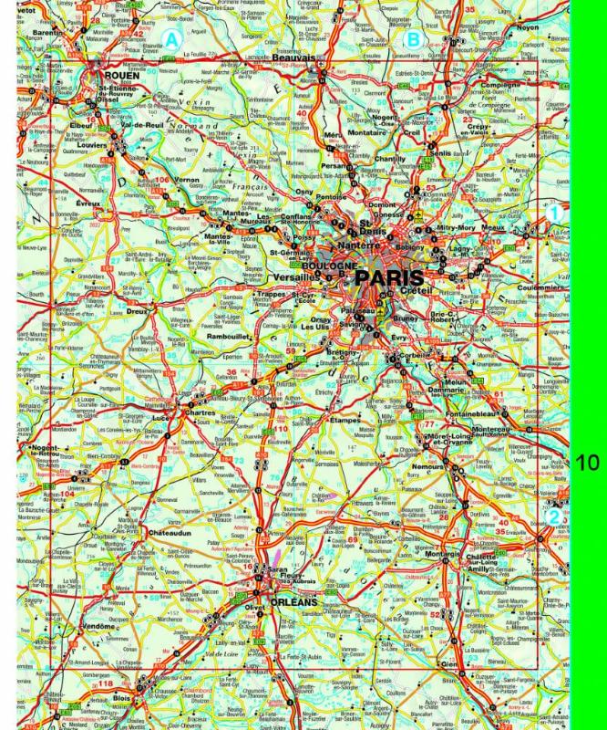 Achterkant van Routiq Frankrijk tab map