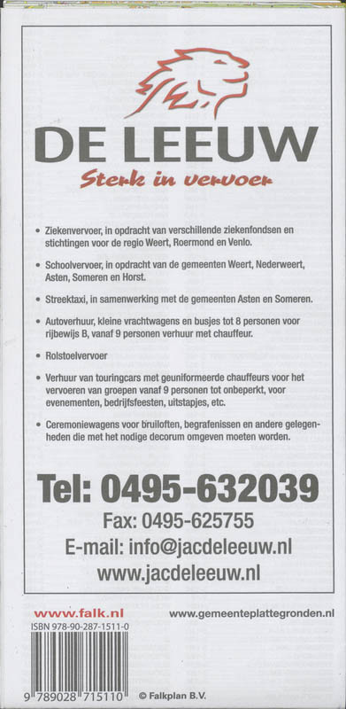 Achterkant van Weert plattegrond