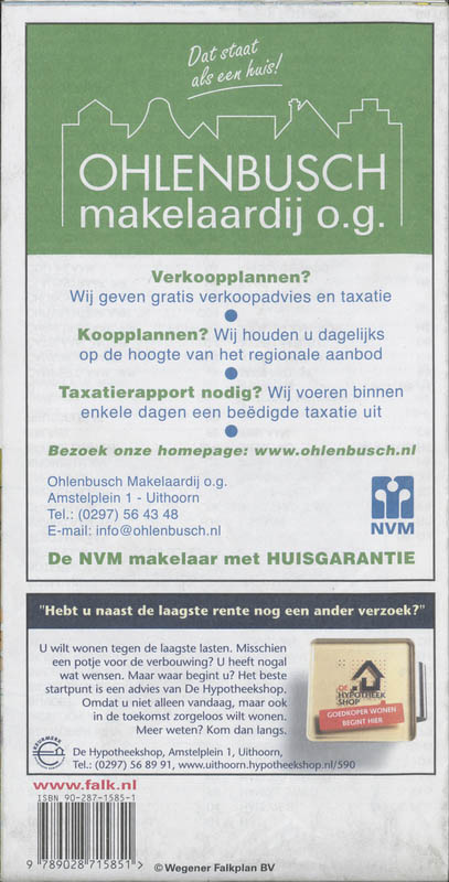 Achterkant van Uithoorn plattegrond