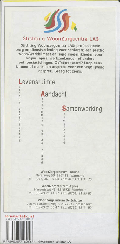 Achterkant van Sassenheim plattegrond
