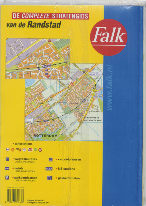 Achterkant van Randstad stratenatlas