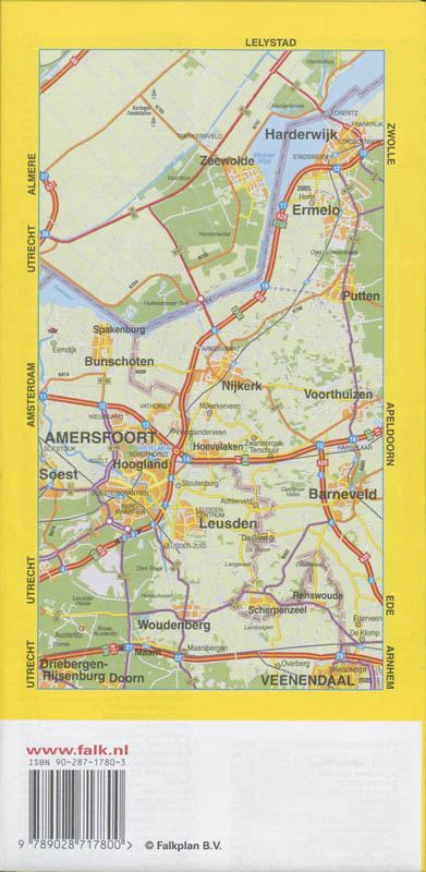 Achterkant van Nijkerk plattegrond