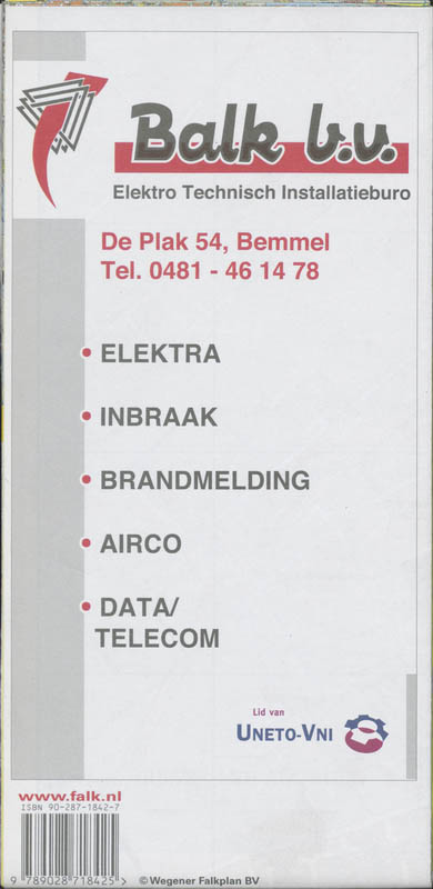 Achterkant van Lingewaard plattegrond