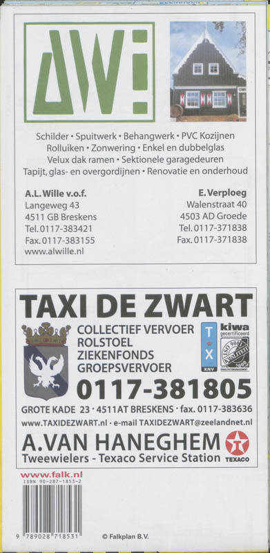 Achterkant van Sluis plattegrond