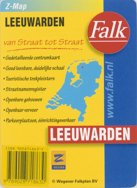 Achterkant van Leeuwarden Z-map