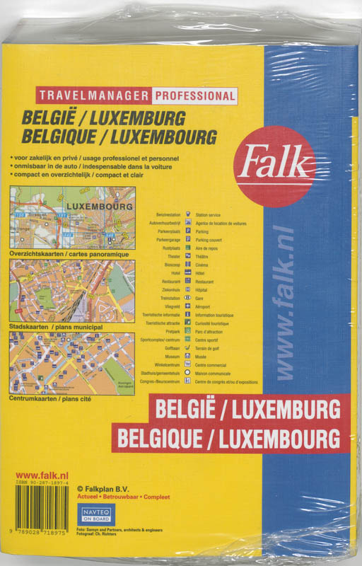 Achterkant van Travelmanager Belgie / Luxemburg Professional