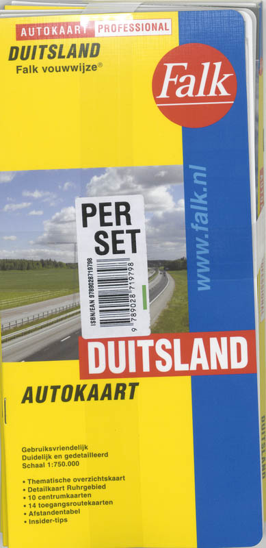 Achterkant van Duitsland 1 : 750.000 AK set 5 ex