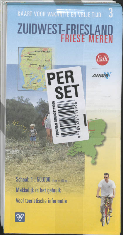 Achterkant van Zuidwest-Friesland (Friese meren) 3 KVVT set 5 ex