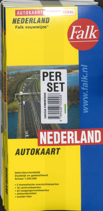 Achterkant van Nederland autokaart set 5 ex