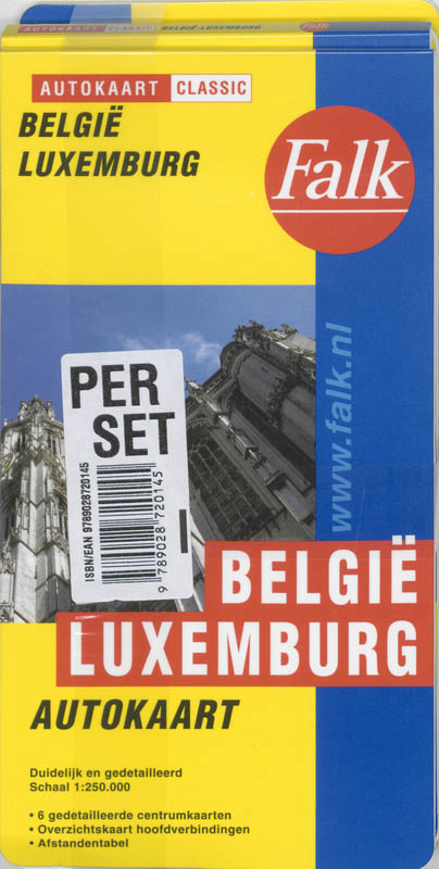 Achterkant van Belgie / Luxemburg set 5 ex