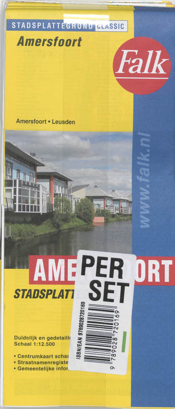 Achterkant van Amersfoort plattegrond set 5 ex