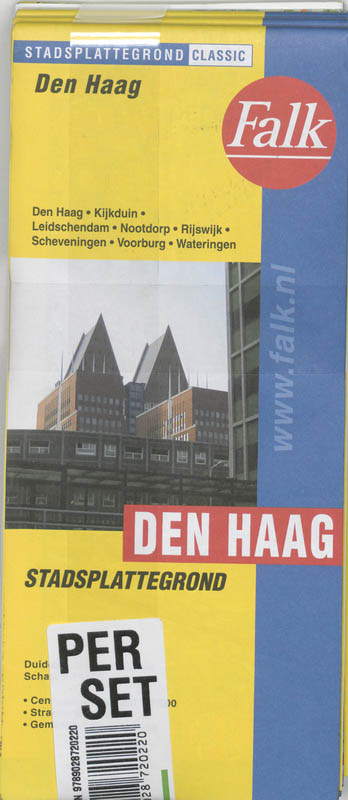 Achterkant van Den Haag plattegrond set 5 ex