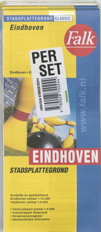 Achterkant van Eindhoven plattegrond set 5 ex
