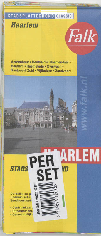 Achterkant van Haarlem plattegrond set 5 ex