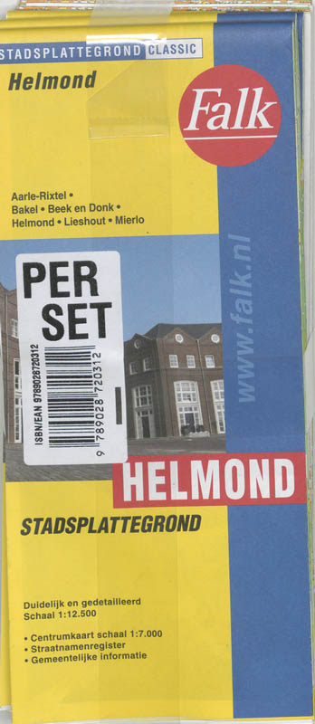 Achterkant van Helmond plattegrond set 5 ex