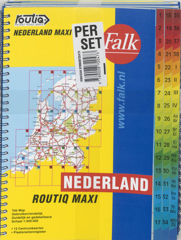 Achterkant van Nederland Maxi Routiq Tab set 5 ex