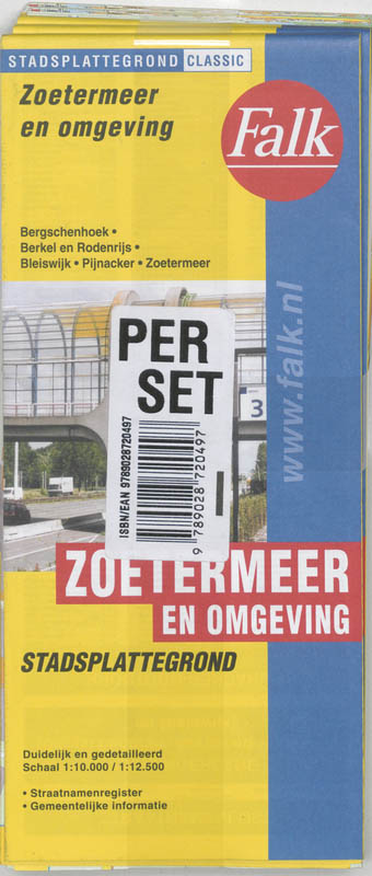 Achterkant van Zoetermeer e.o. plattegrond set 5ex