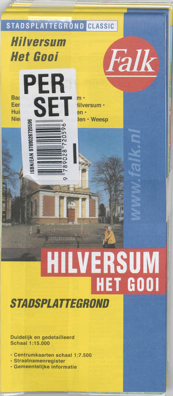 Achterkant van Hilversum / 't Gooi plattegrond set 5 ex