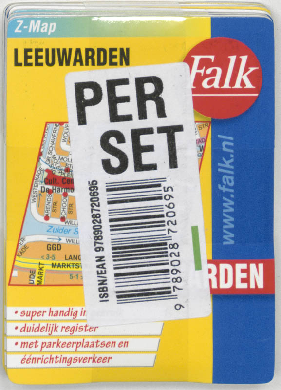 Achterkant van Leeuwarden Z-Map set 5 ex