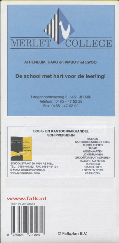 Achterkant van Mill en St. Hubert plattegrond