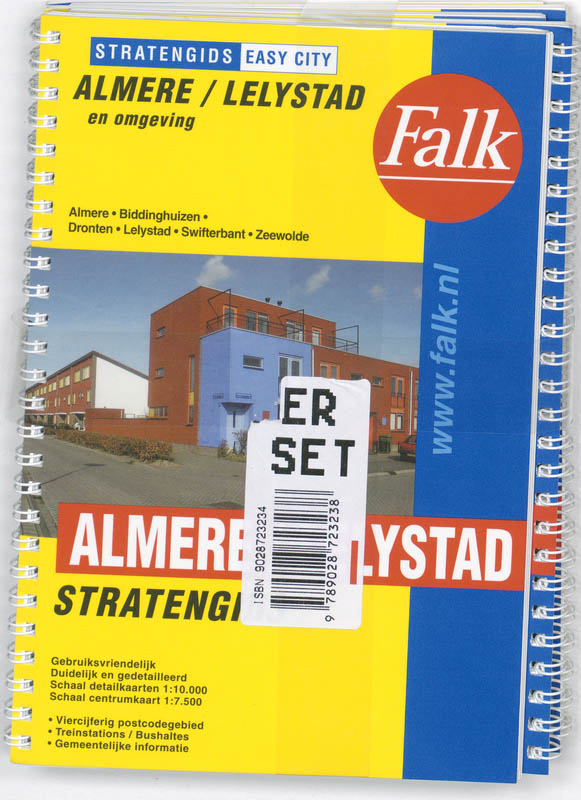 Achterkant van Stratengids Almere/Lelystad set 5 ex