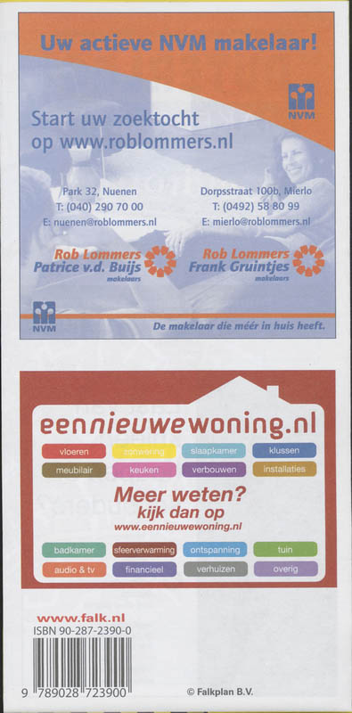Achterkant van Geldrop-Mierlo plattegrond