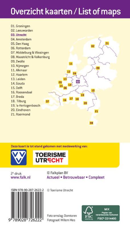 Achterkant van Utrecht citymap & more