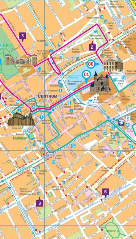 Achterkant van Falk citymap Den Haag