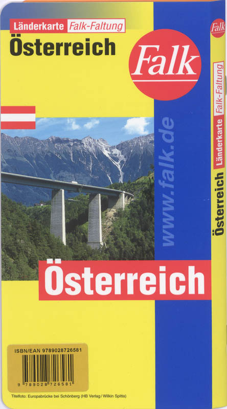 Achterkant van Autokaart Oostenrijk professional