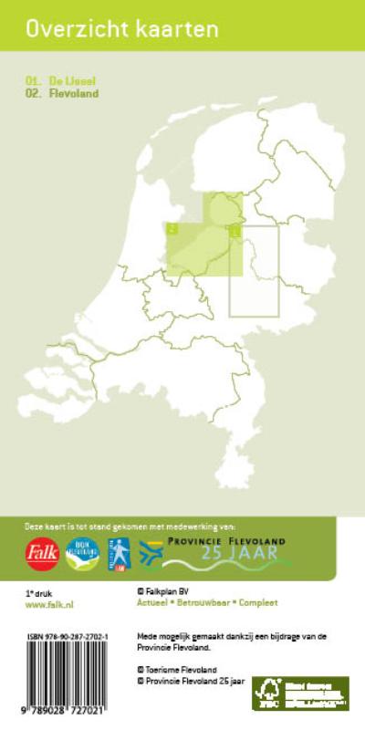 Achterkant van Recreatiekaart Flevoland