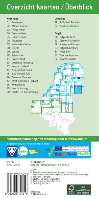 Achterkant van 22. Fietskaart West-Münsterland