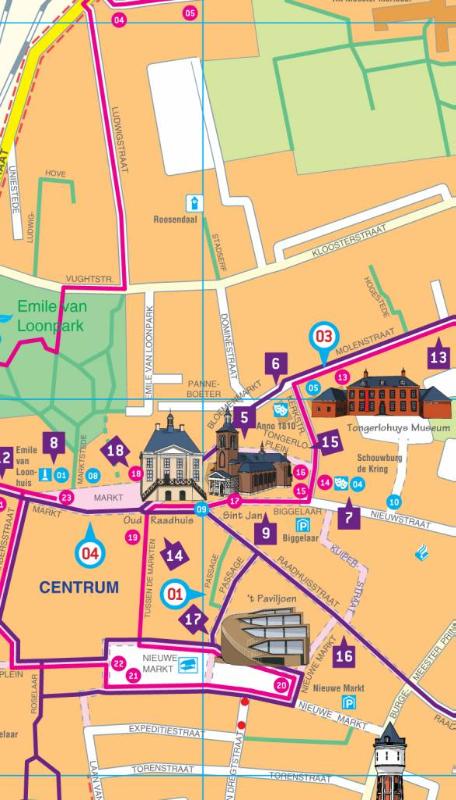 Achterkant van Citymap Roosendaal