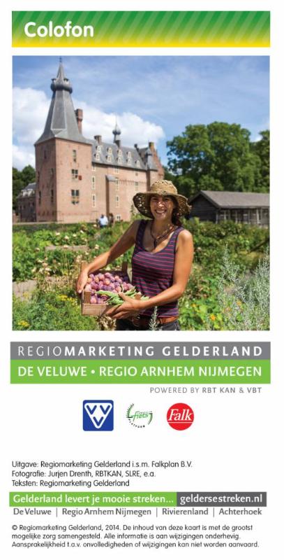 Achterkant van Recreatiekaart regio Arnhem Nijmegen