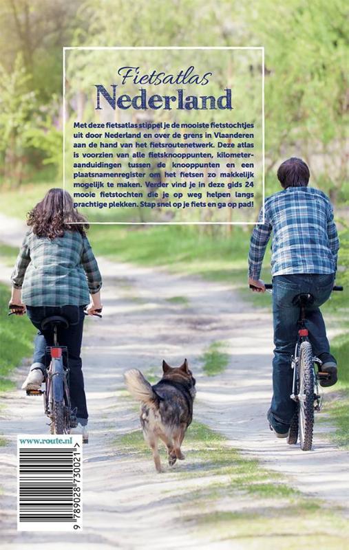 Achterkant van Fietsatlas Nederland
