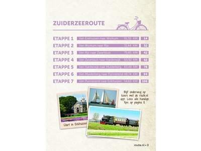 Achterkant van Zuiderzee route