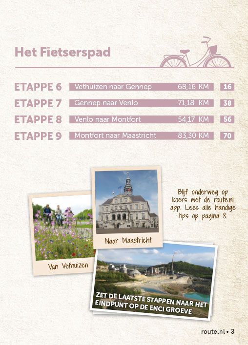 Achterkant van 2 Etappe 6 tot en met 9 Van Gelderland naar Limburg