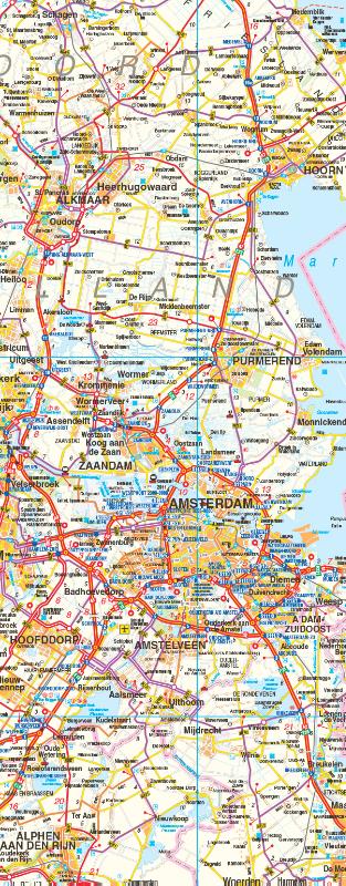 Achterkant van Falk autokaart Nederland basic