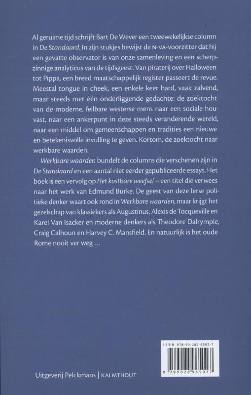 Achterkant van Werkbare waarden