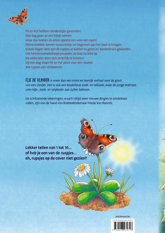 Achterkant van Flie de Vlinder