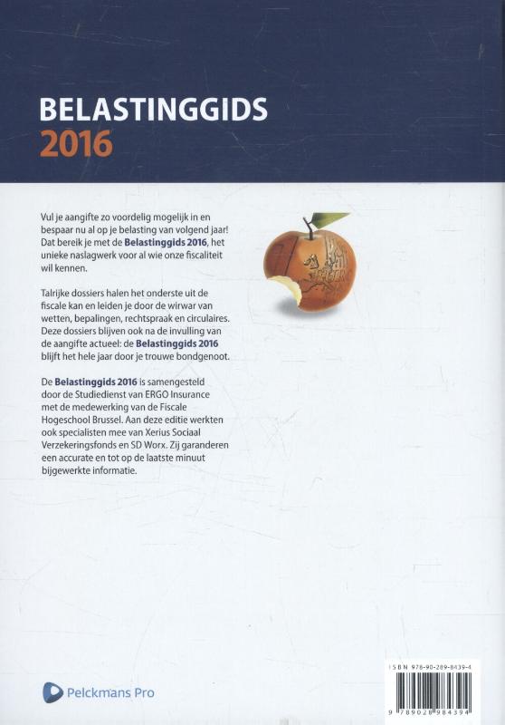 Achterkant van Belastinggids 2016