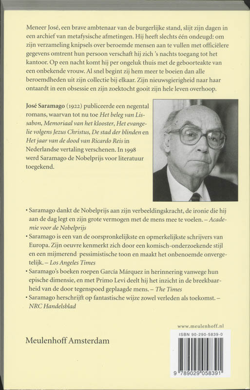 Achterkant van Alle namen