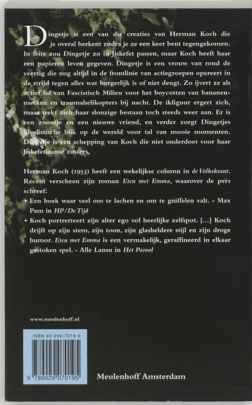 Achterkant van Dingetje